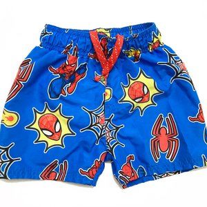 Marvel Spiderman Avengers Superhero Boys’ Swim Trunks - Size 2T
